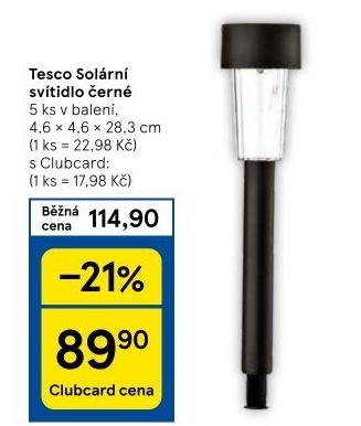 Solární svítidlo Tesco