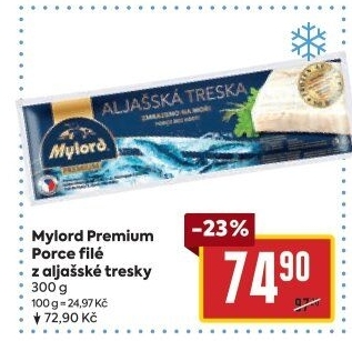 Aljašská treska filé bez kosti mražené Premium Mylord