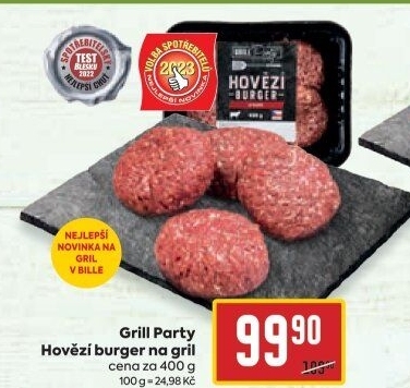 Hovězí burger Grill Party