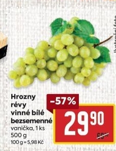 Hrozny bílé bezsemenné