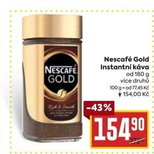 Instantní kávy Nescafé Gold