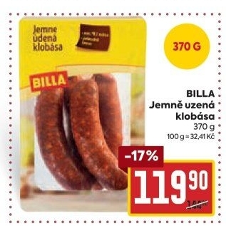 Klobása jemně uzená Billa