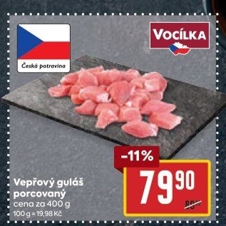 Maso na guláš vepřové Vocílka