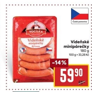 Minipárečky vídeňské Vocílka