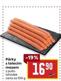 Párky s telecím masem