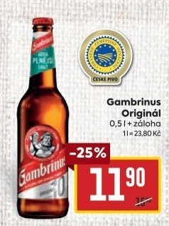 Pivo světlé výčepní Originál 10° Gambrinus