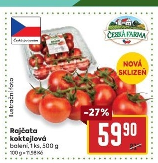 Rajčata koktejlová Česká farma