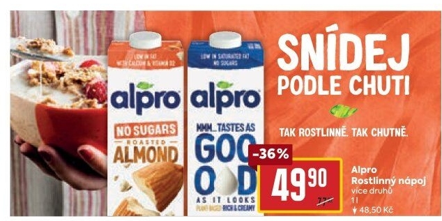 Rostlinné nápoje Alpro