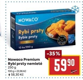 Rybí prsty nemleté mražené Nowaco Premium