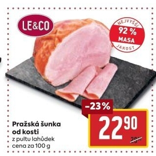Šunka pražská od kosti nejvyšší jakosti LE&amp
