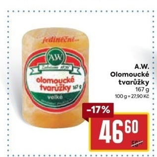 Sýr tvarůžky olomoucké A.W.