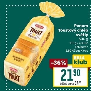 Toustový chléb Penam