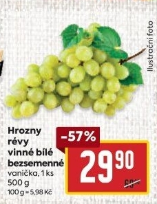 Hrozny bílé bezsemenné