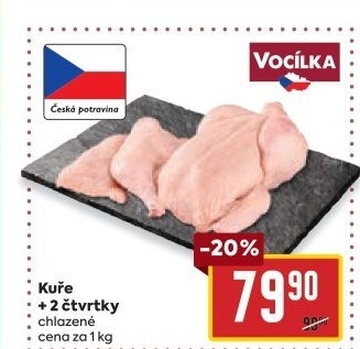 Kuře + 2 čtvrtky Vocílka
