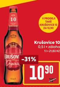 Pivo světlé výčepní Originál Královská 10° Krušovice