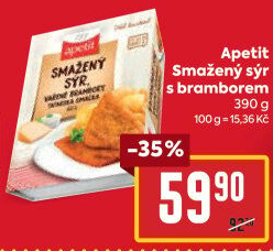 Smažený sýr s bramborem Apetit