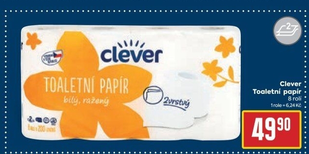 Toaletní papír 2vrstvý Clever