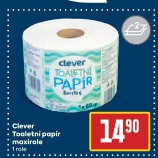 Toaletní papír 2vrstvý maxirole Clever