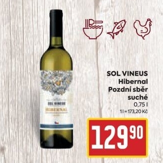Víno Hibernal Sol Vineus - pozdní sběr