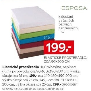 ELASTICKÉ PROSTĚRADLO