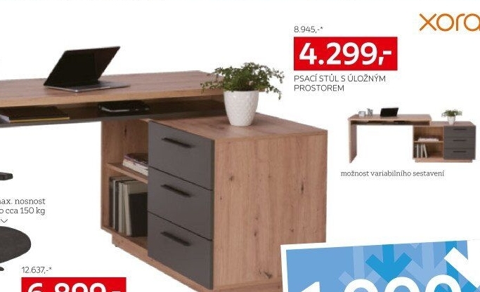 PSACÍ STŮL S ÚLOŽNÝM PROSTOREM