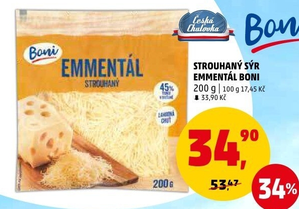 Sýr Ementál strouhaný Boni