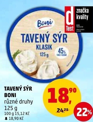 Sýr tavený Boni