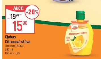 Citronová šťáva Globus