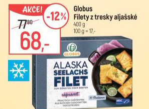Filety z aljsašské tresky mražené Globus