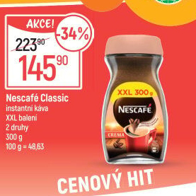Instantní káva Nescafé Classic Crema