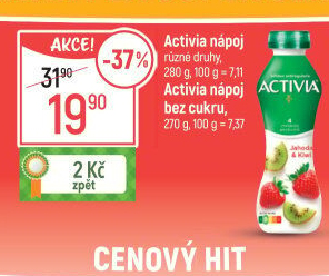 Jogurtový nápoj Activia Danone