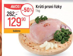 Krůtí prsní řízky