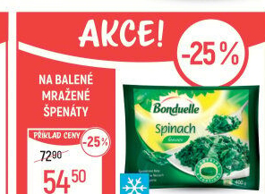 Listy špenátové mražené Bonduelle