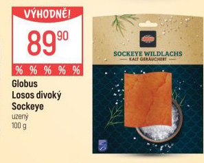 Losos divoký Sockeye uzený Globus