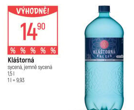 Minerální voda kalcia Kláštorná