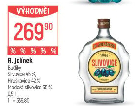 Pálenka Slivovice 3letá Rudolf Jelínek