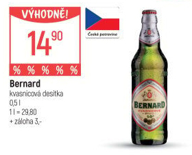 Pivo Kvasnicová 10°Bernard