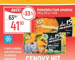 Řízek kuřecí holandský smažený mražený Vodňanské kuře