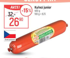 Salám Kuřecí junior Vodňanské kuře