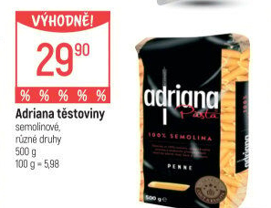 Těstoviny semolinové Adriana