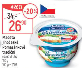 Tradiční pomazánkové Jihočeské Madeta