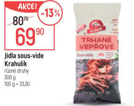 Vepřové trhané maso sous vide Krahulík