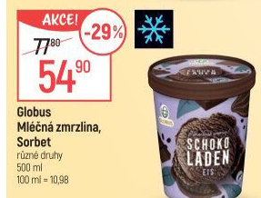 Zmrzlina v kelímku Globus