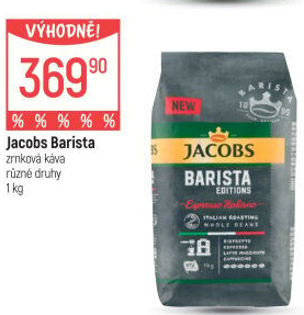 Zrnková káva Espresso Barista Jacobs