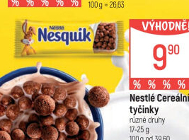 Tyčinka cereální Nesquik Nestlé