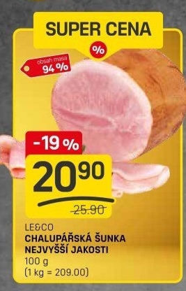 Chalupářská šunka nejvyšší jakosti Le&amp