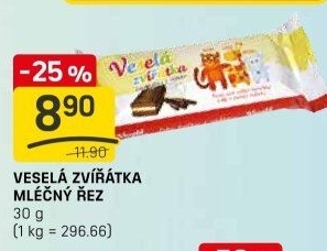 Dezert řez Veselá zvířátka