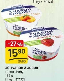 Dezert tvaroh s jogurtem jihočeský Madeta