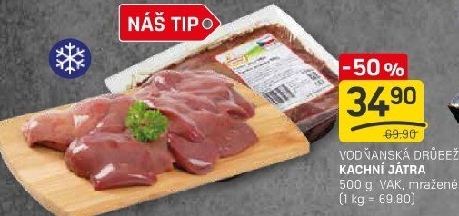 Kachní játra mražená Vodňanská kachna