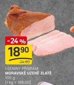 Moravské uzené zlatéPříbramská uzenina